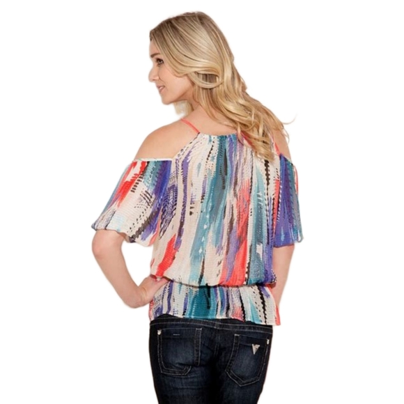 GUESS Katie cold shoulder blouse - Picture 2 of 8